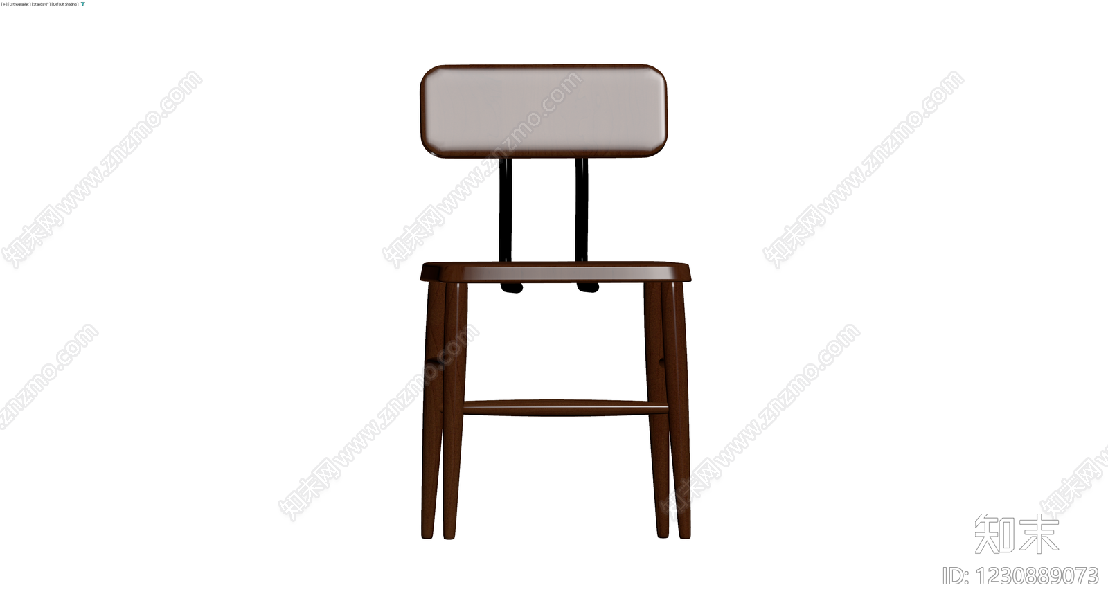 深木色靠背椅3D模型下载【ID:1230889073】
