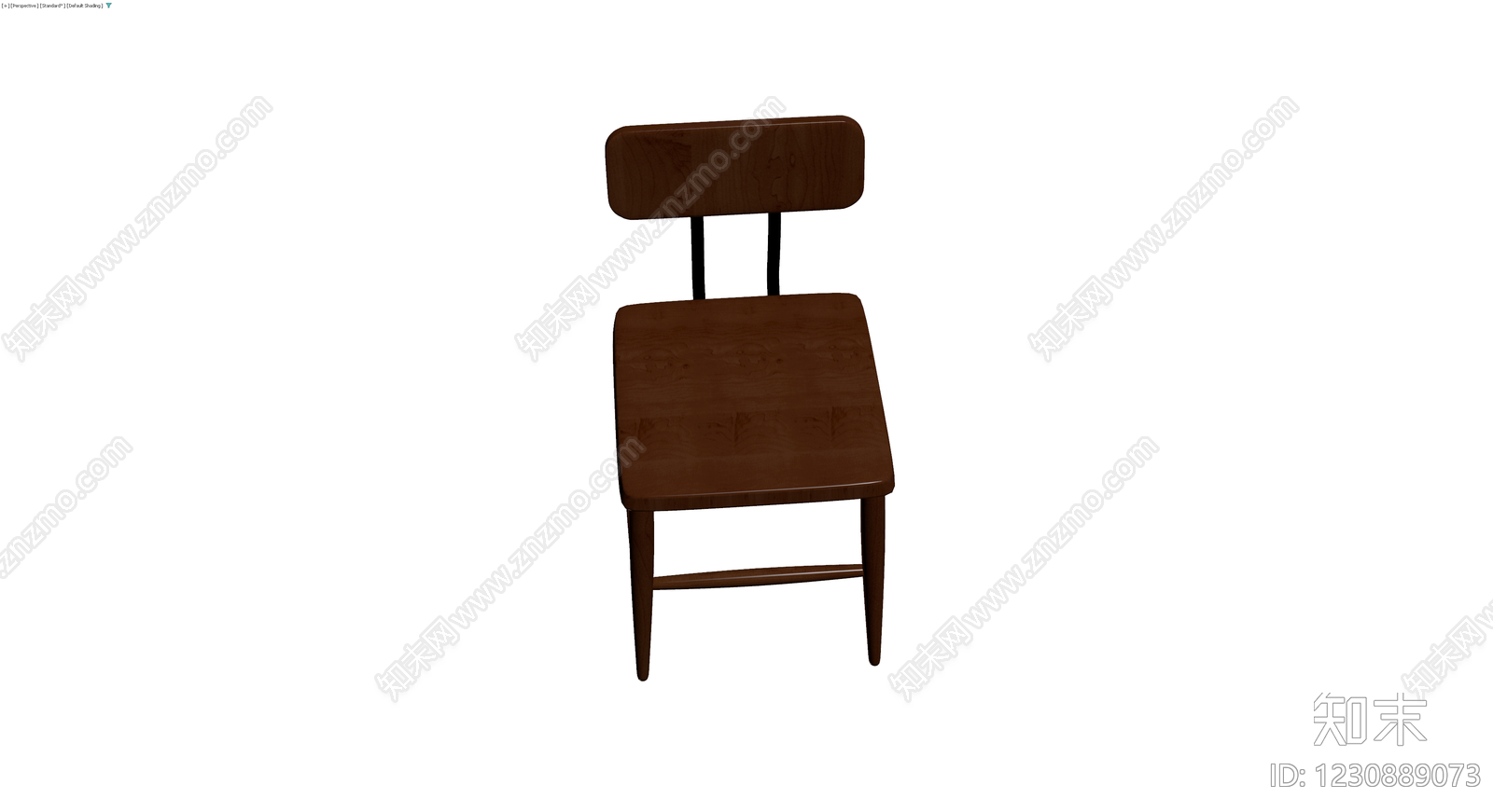 深木色靠背椅3D模型下载【ID:1230889073】