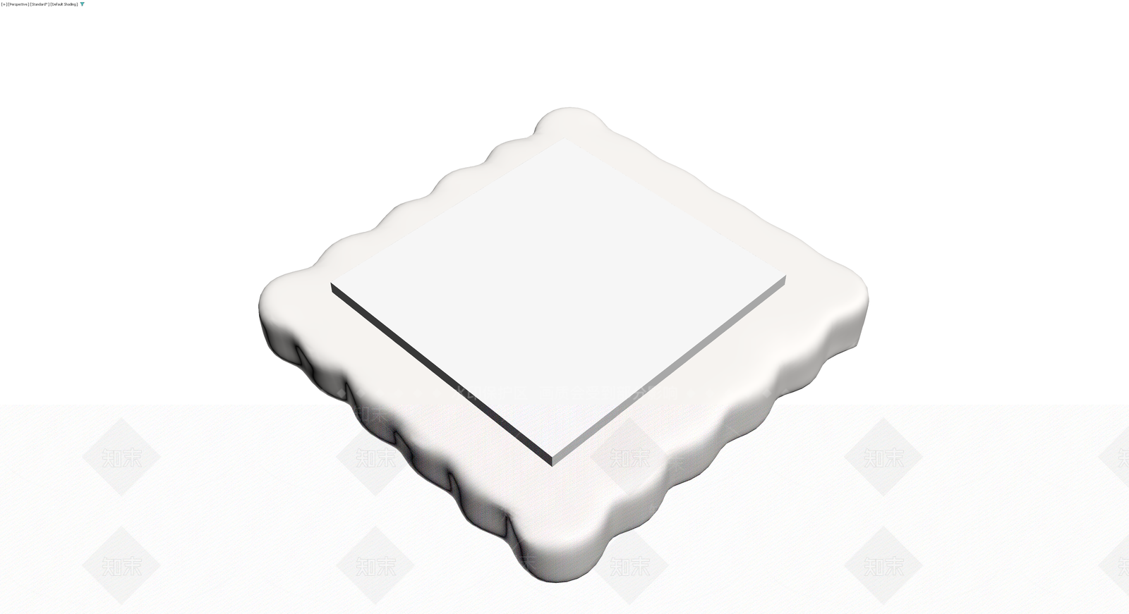 白色波浪边方形托盘3D模型下载【ID:1229866304】