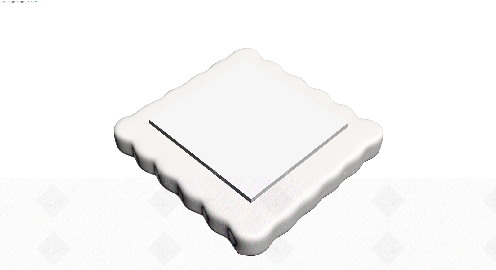 白色波浪边方形托盘3D模型下载【ID:1229866304】