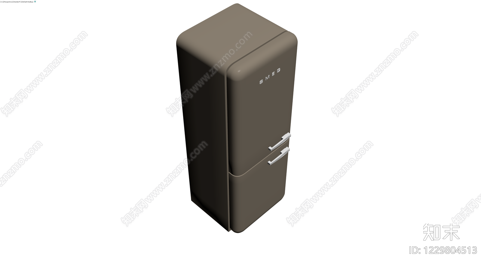 复古双门冰箱3D模型下载【ID:1229804513】