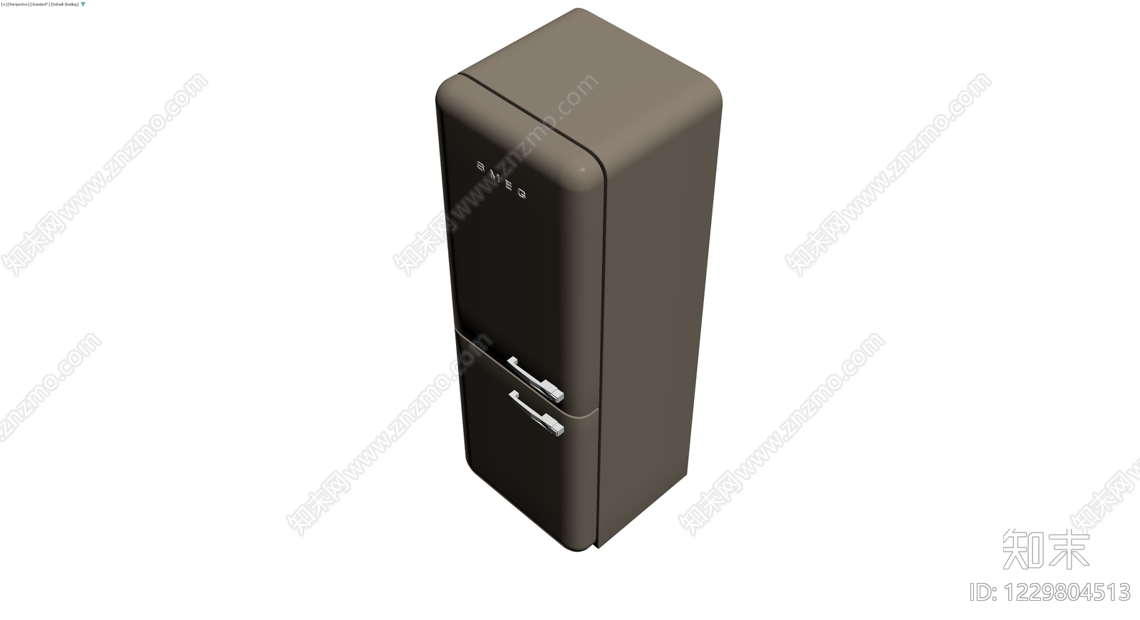 复古双门冰箱3D模型下载【ID:1229804513】
