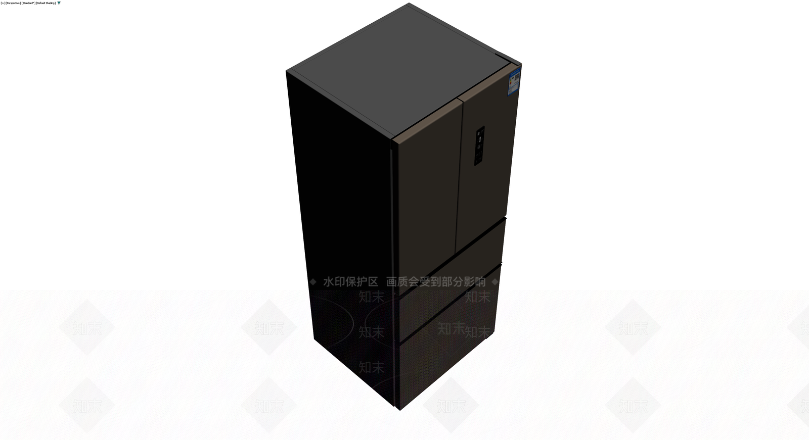深色多门冰箱模型3D模型下载【ID:1229602639】