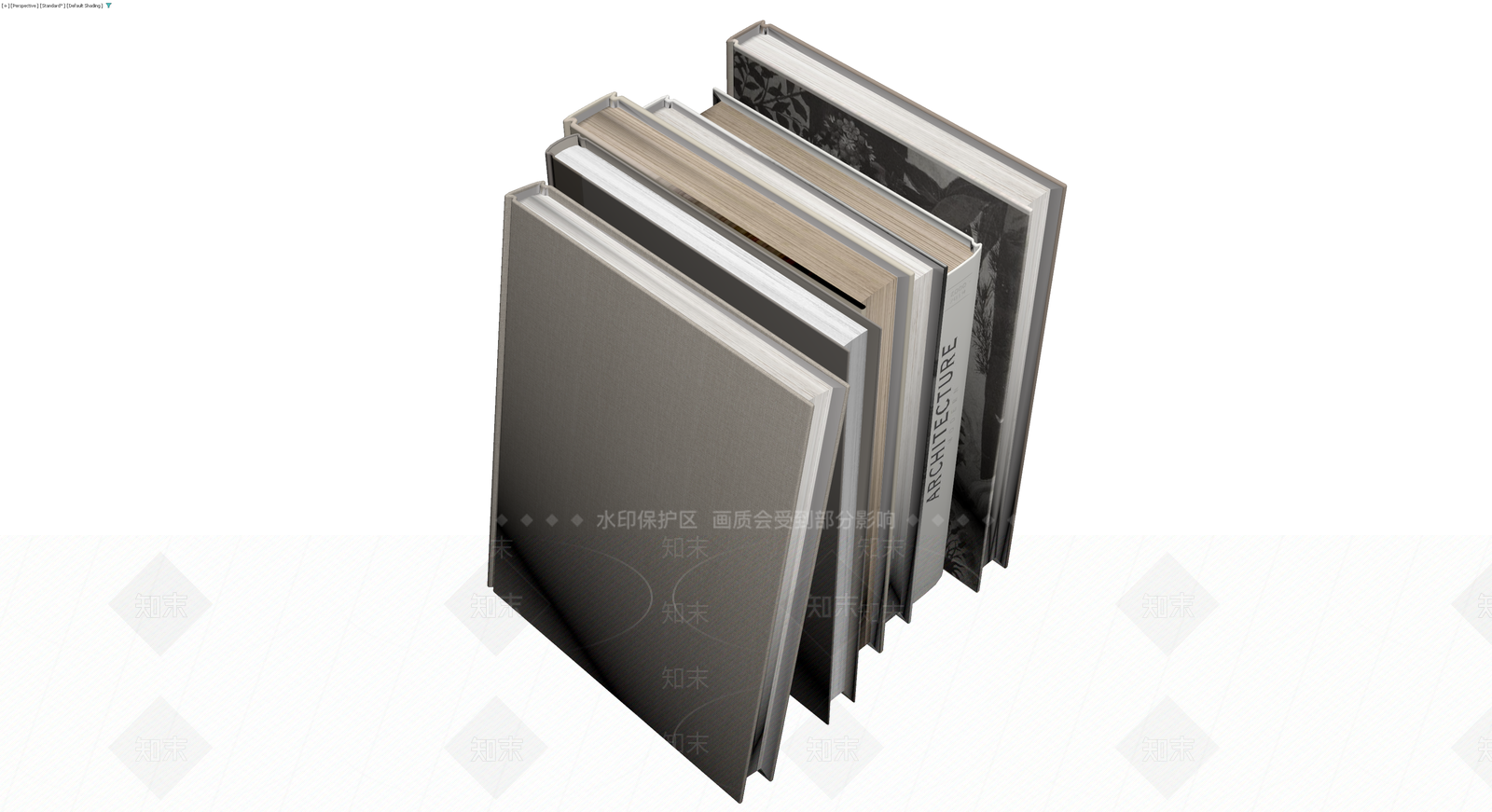 精装书籍组合模型3D模型下载【ID:1230393349】