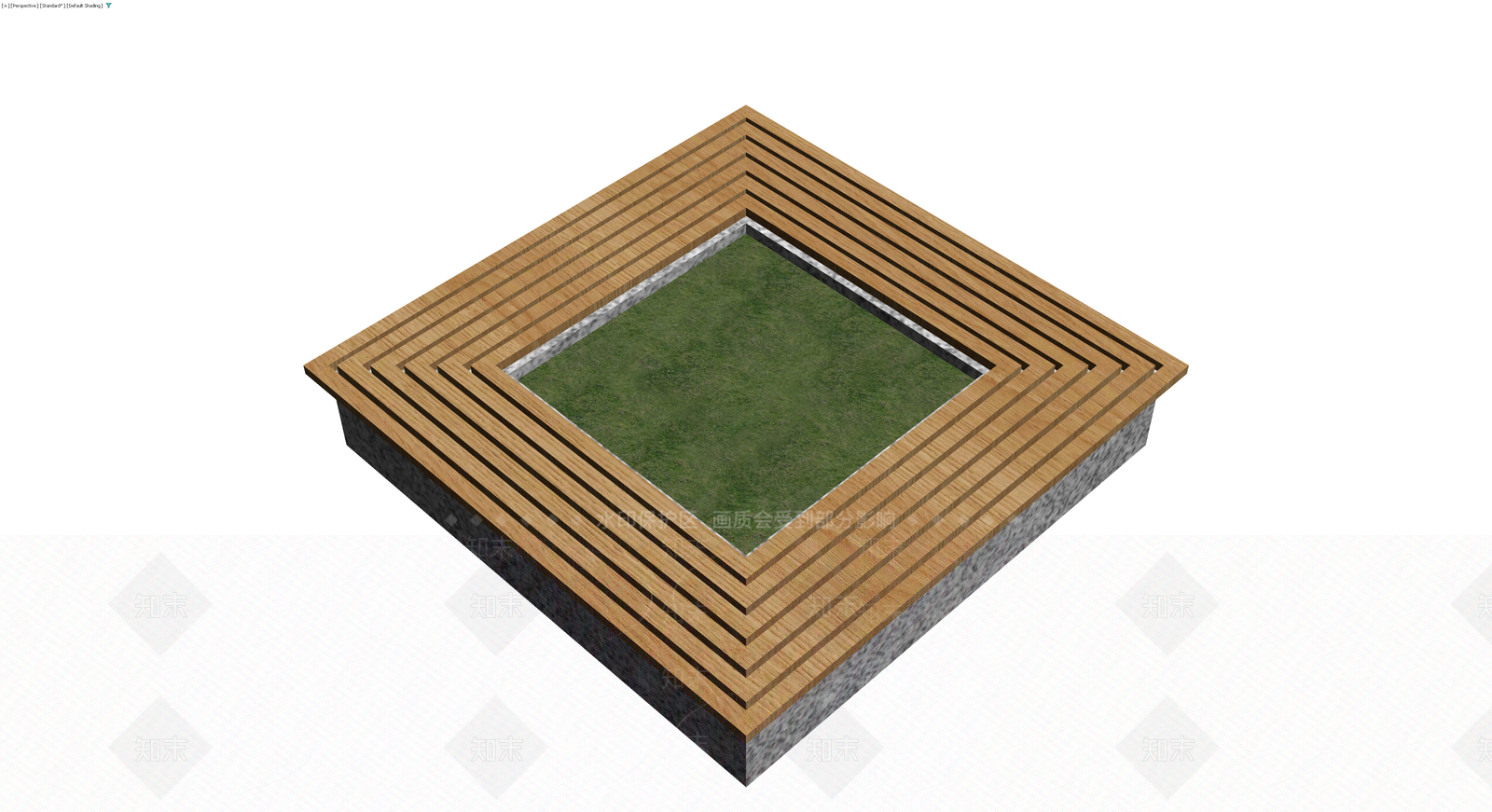 木质阶梯花坛3D模型下载【ID:1230555518】