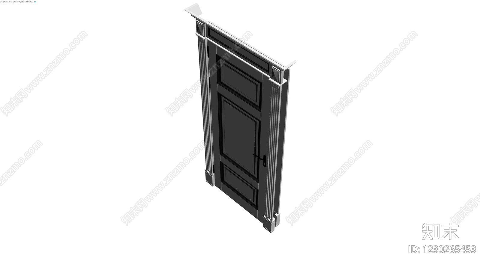 欧式三格门及门框组件3D模型下载【ID:1230265453】
