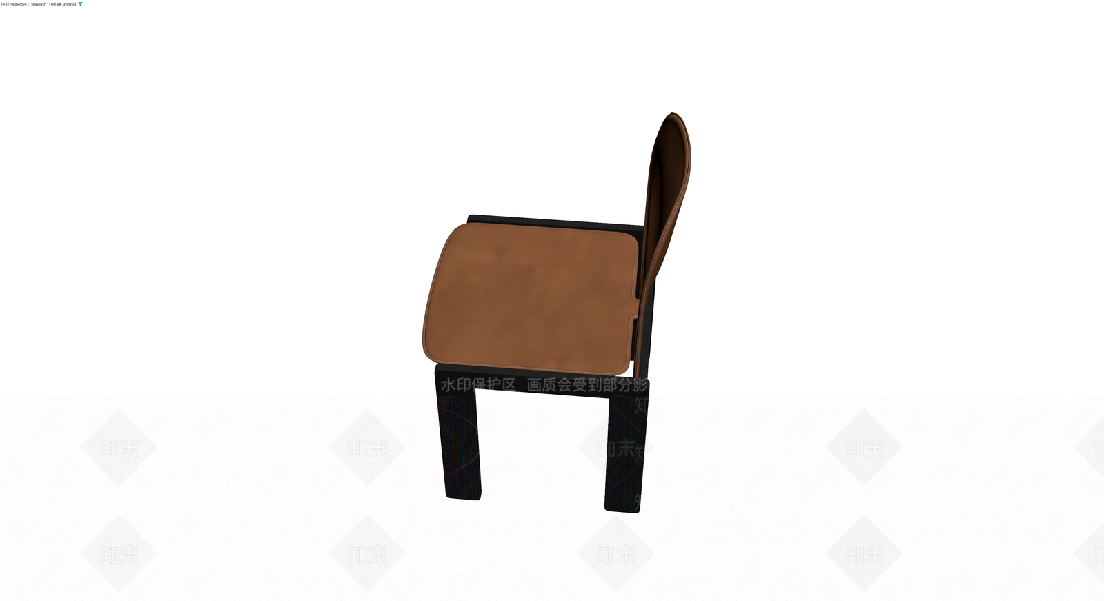 黑框棕色软包餐椅3D模型下载【ID:1230625203】