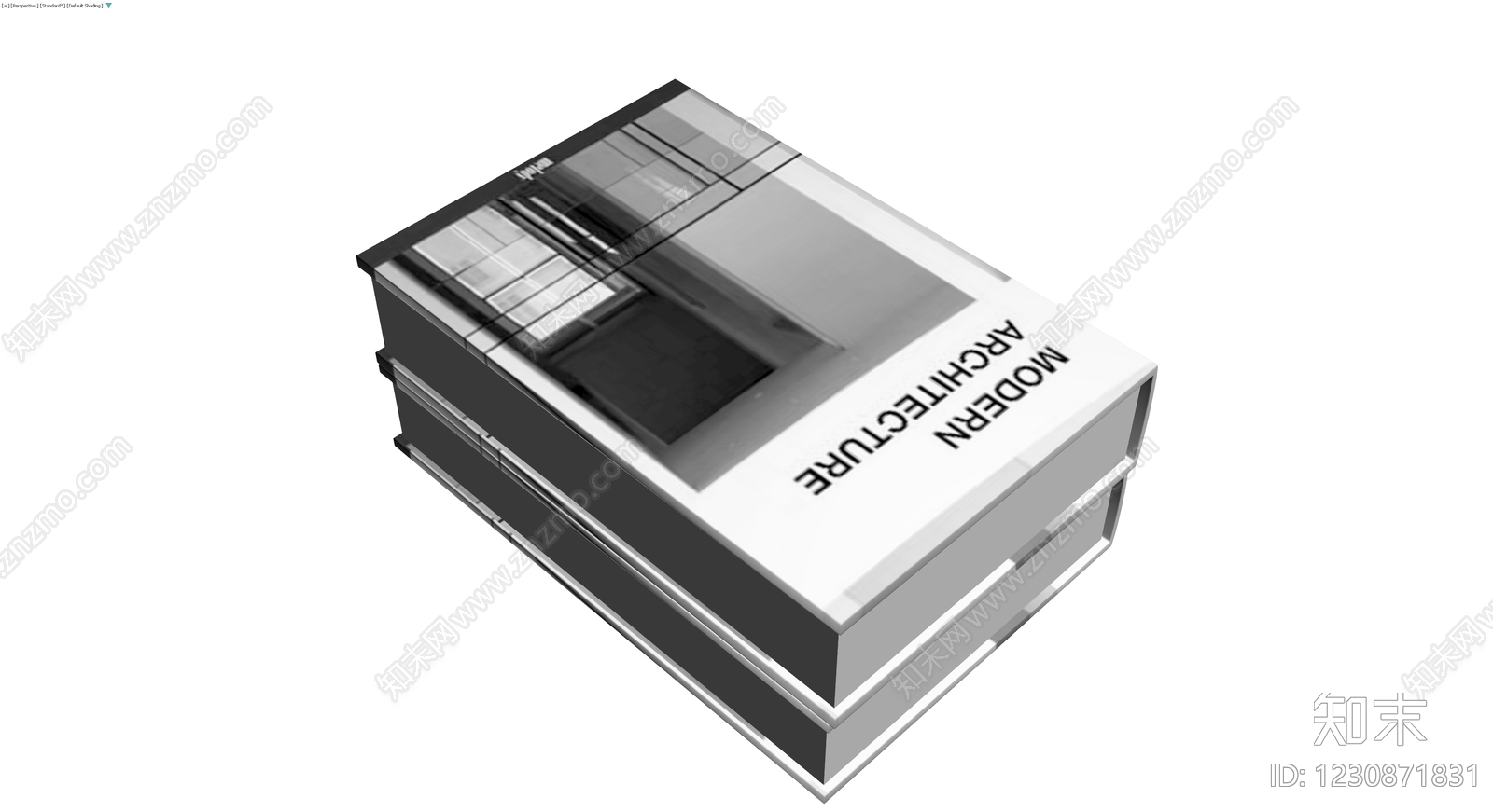 现代建筑书籍组合3D模型下载【ID:1230871831】