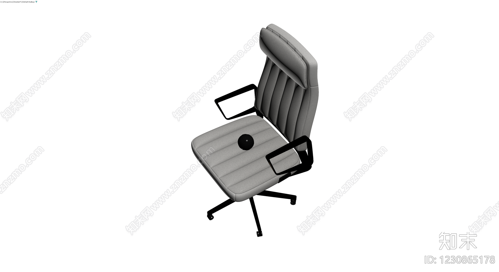 灰色条纹办公椅3D模型下载【ID:1230865178】