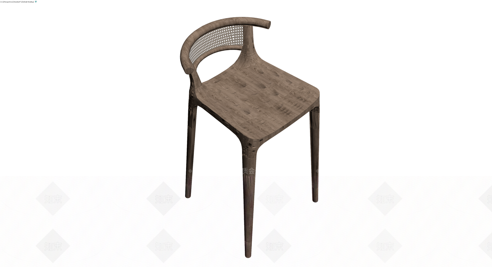 藤编木质扶手椅3D模型下载【ID:1230368313】