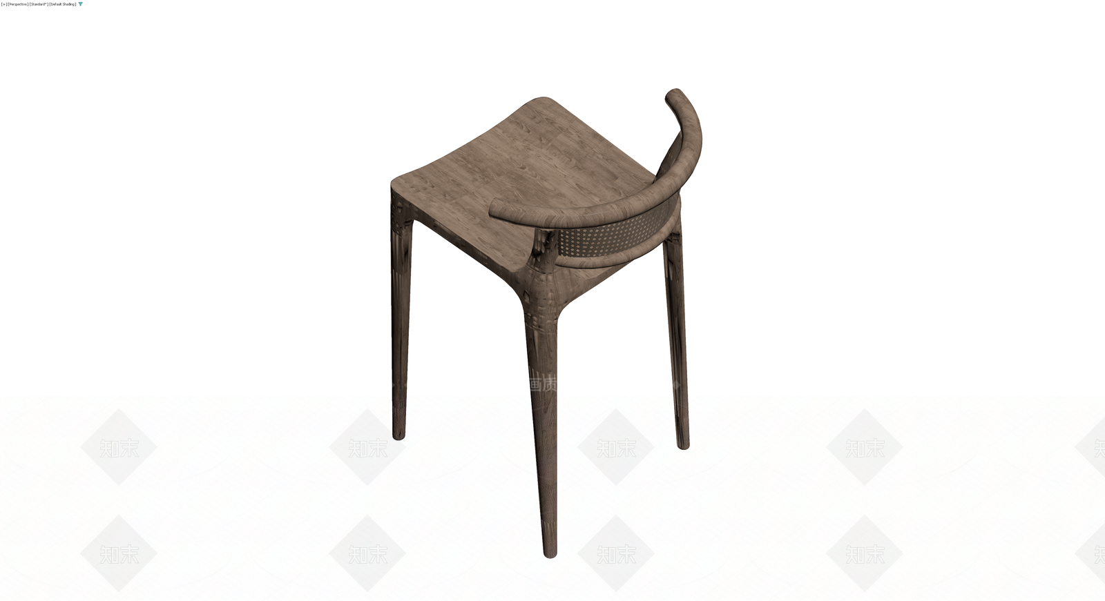 藤编木质扶手椅3D模型下载【ID:1230368313】