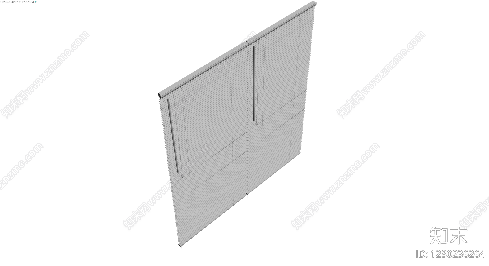 双扇百叶窗组件3D模型下载【ID:1230236264】