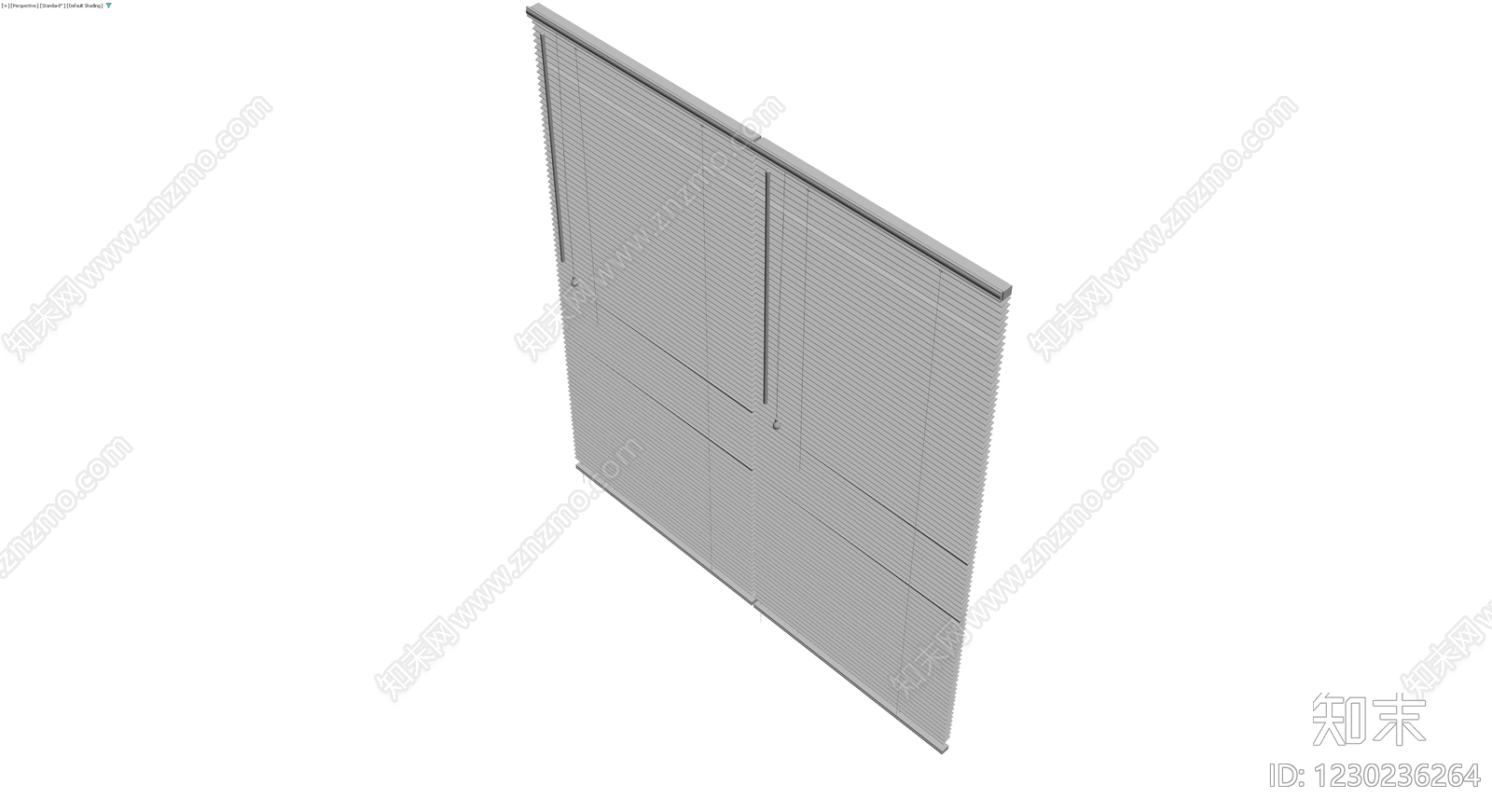 双扇百叶窗组件3D模型下载【ID:1230236264】