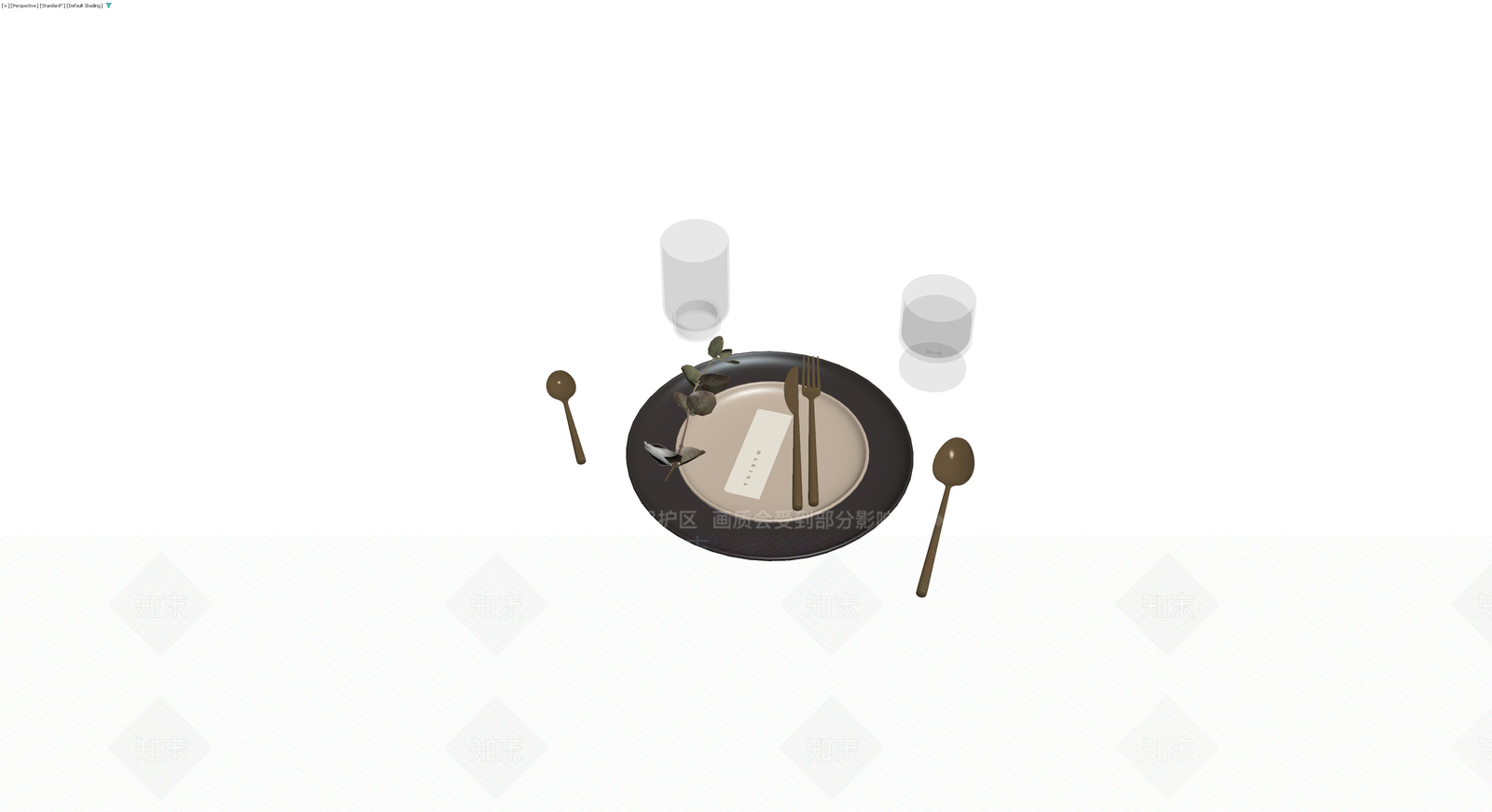 餐具组合模型3D模型下载【ID:1230710822】