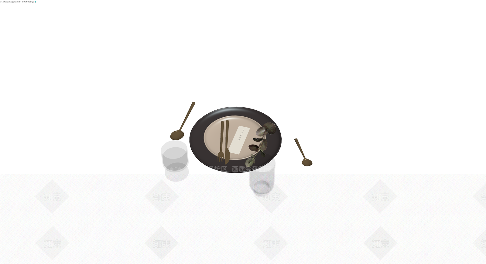 餐具组合模型3D模型下载【ID:1230710822】