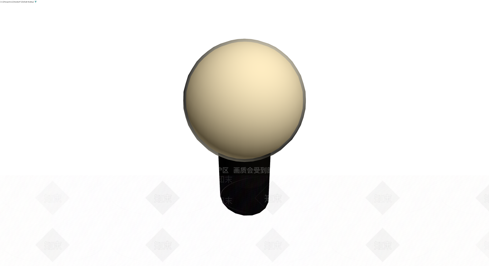 圆球头黑色台灯3D模型下载【ID:1230141083】