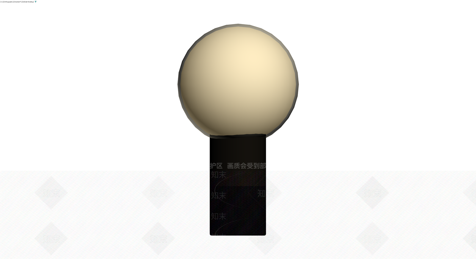 圆球头黑色台灯3D模型下载【ID:1230141083】