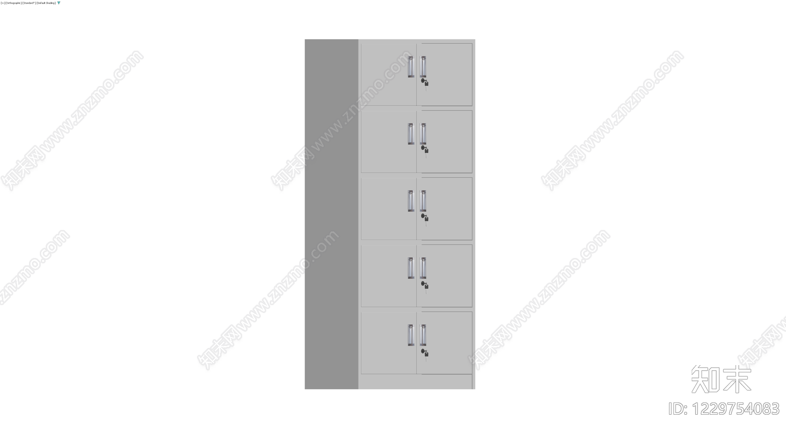 灰色五门储物柜3D模型下载【ID:1229754083】