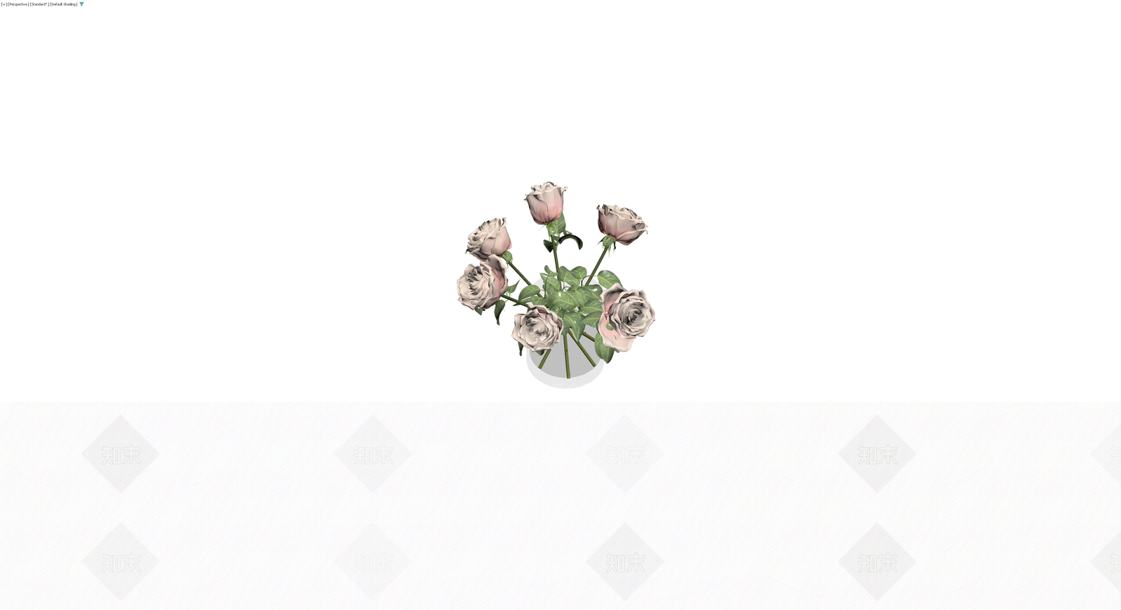 花瓶配玫瑰花束3D模型下载【ID:1229884884】