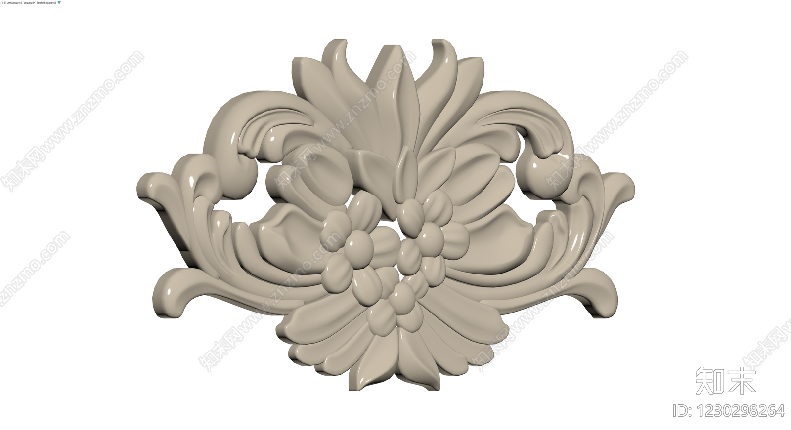 巴洛克风格浮雕装饰件3D模型下载【ID:1230298264】