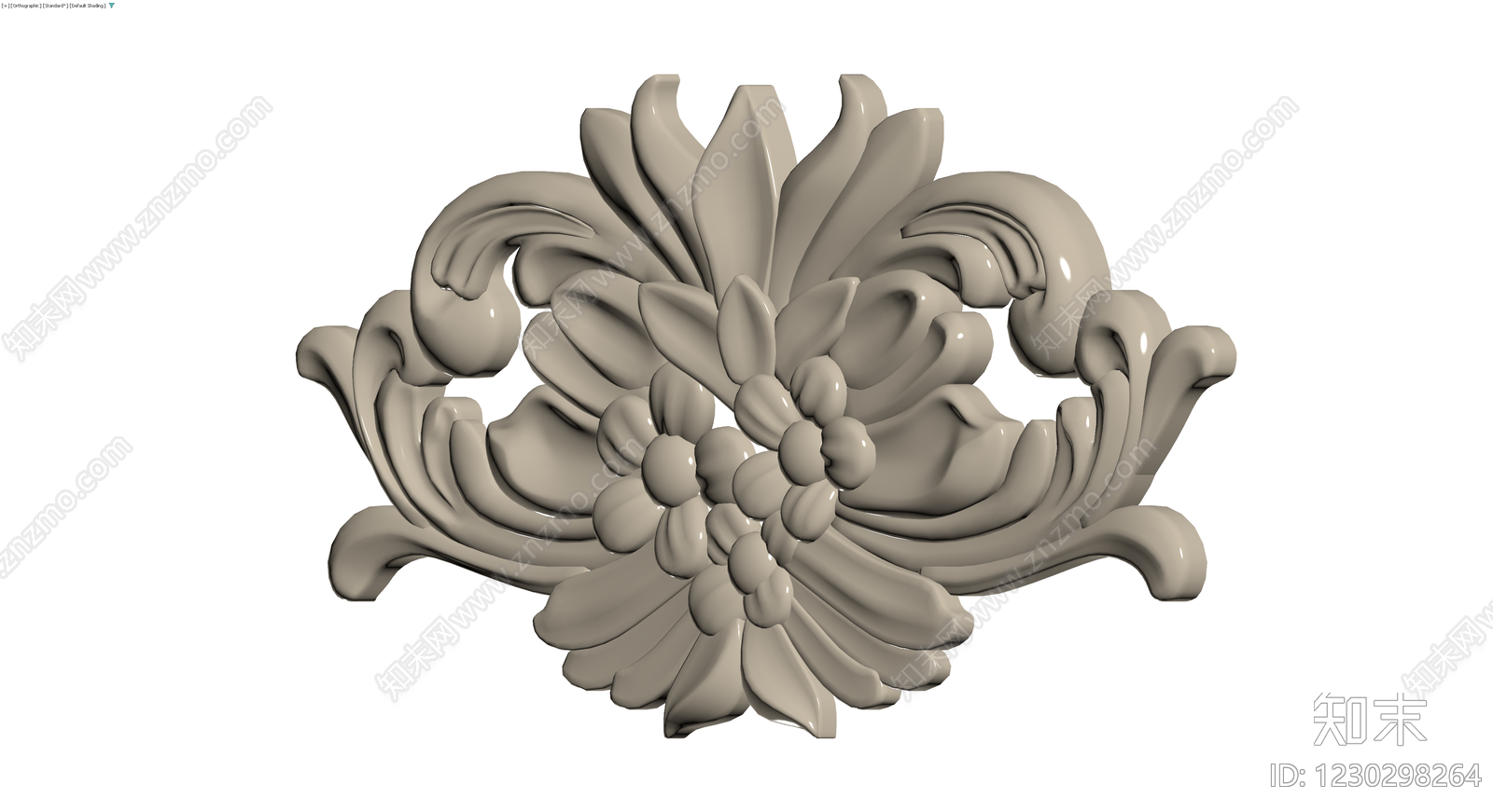 巴洛克风格浮雕装饰件3D模型下载【ID:1230298264】
