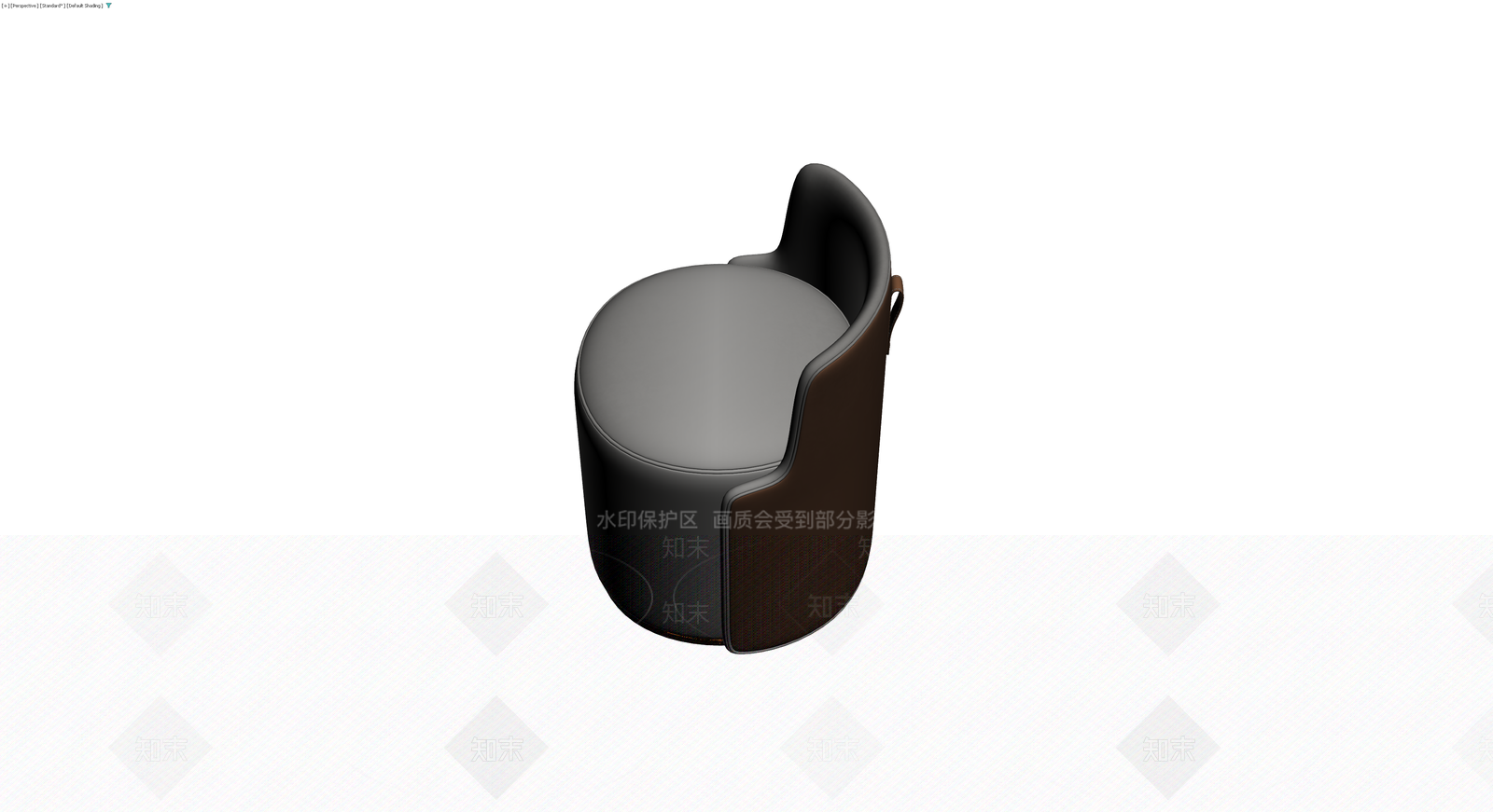 现代皮革单人沙发3D模型下载【ID:1229911357】