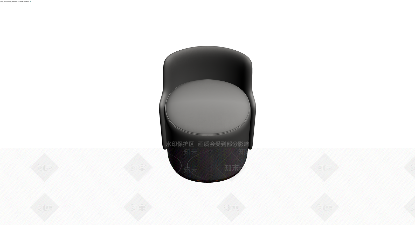 现代皮革单人沙发3D模型下载【ID:1229911357】