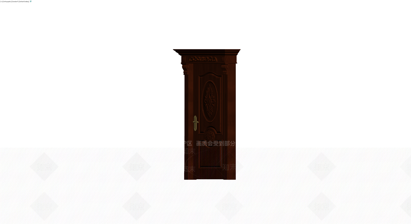 欧式雕花木门3D模型下载【ID:1230171468】