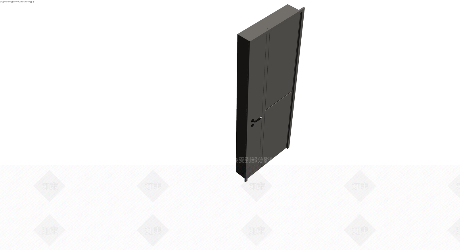 深灰双扇入户门3D模型下载【ID:1229632154】