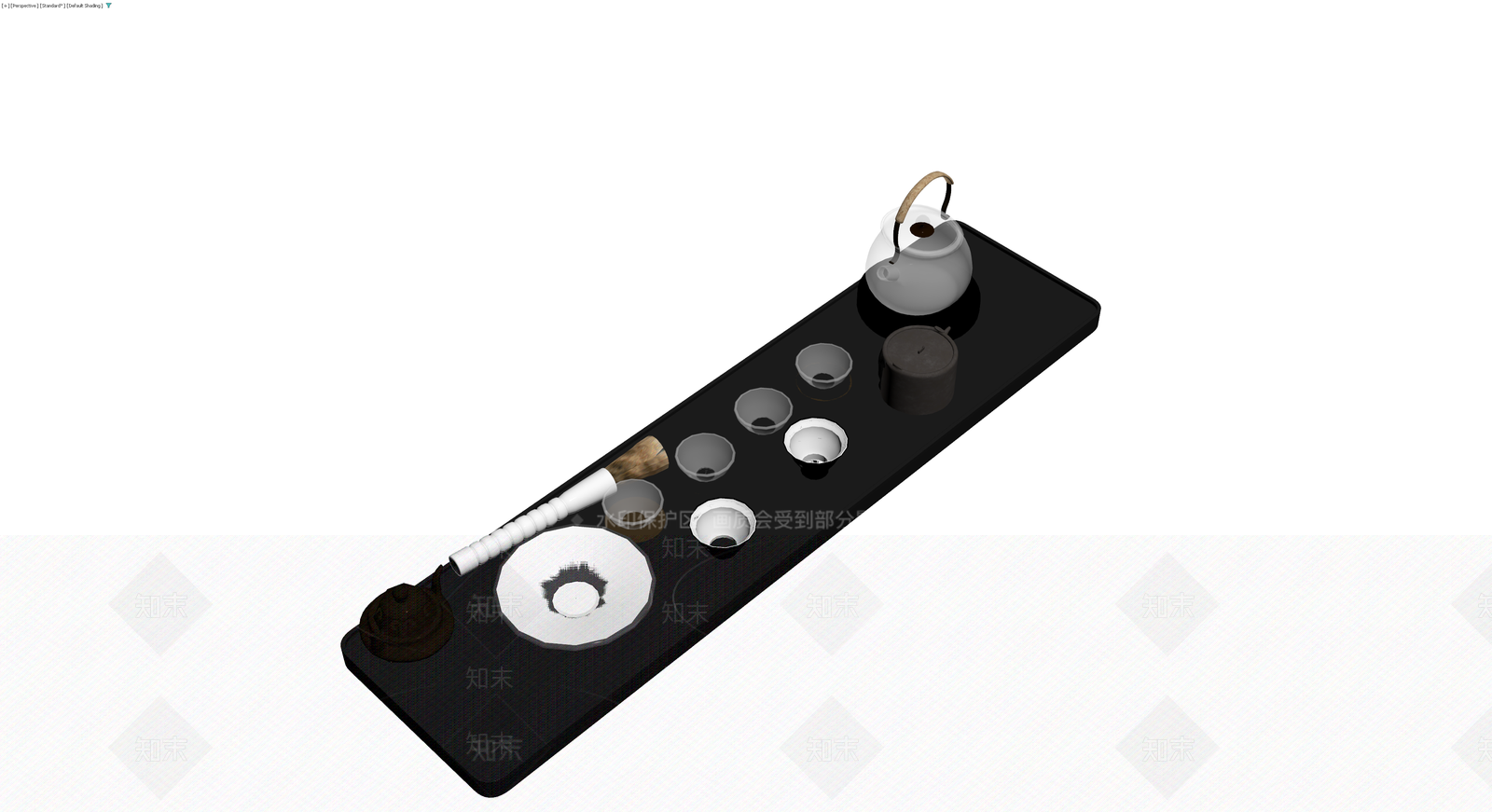 中式茶具组合套装3D模型下载【ID:1230782666】