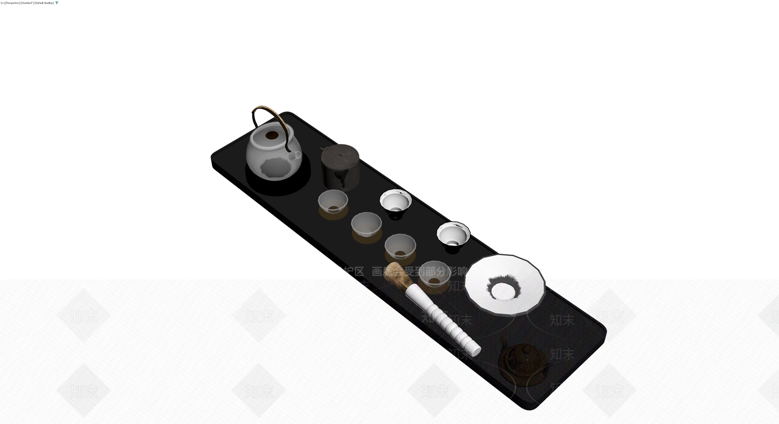中式茶具组合套装3D模型下载【ID:1230782666】