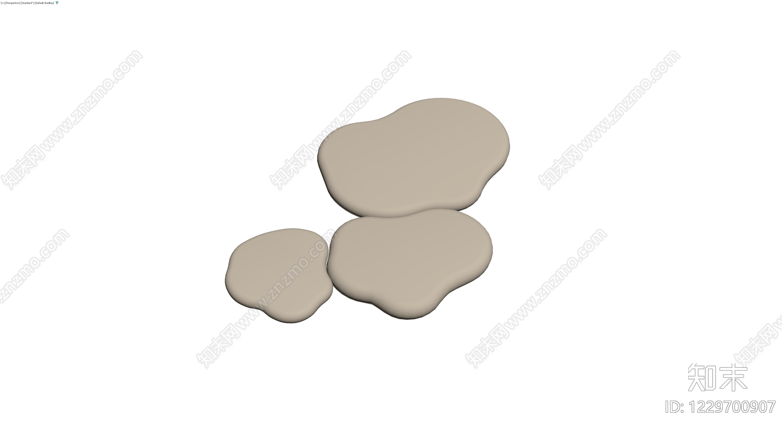 不规则景观石组合3D模型下载【ID:1229700907】