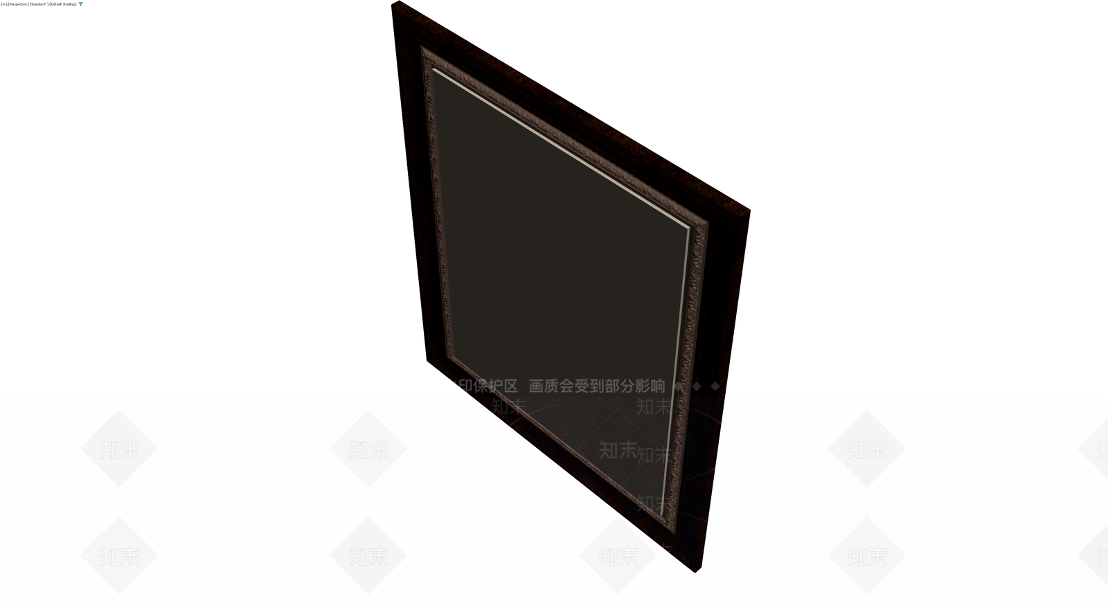 深色木质装饰画框3D模型下载【ID:1230177181】