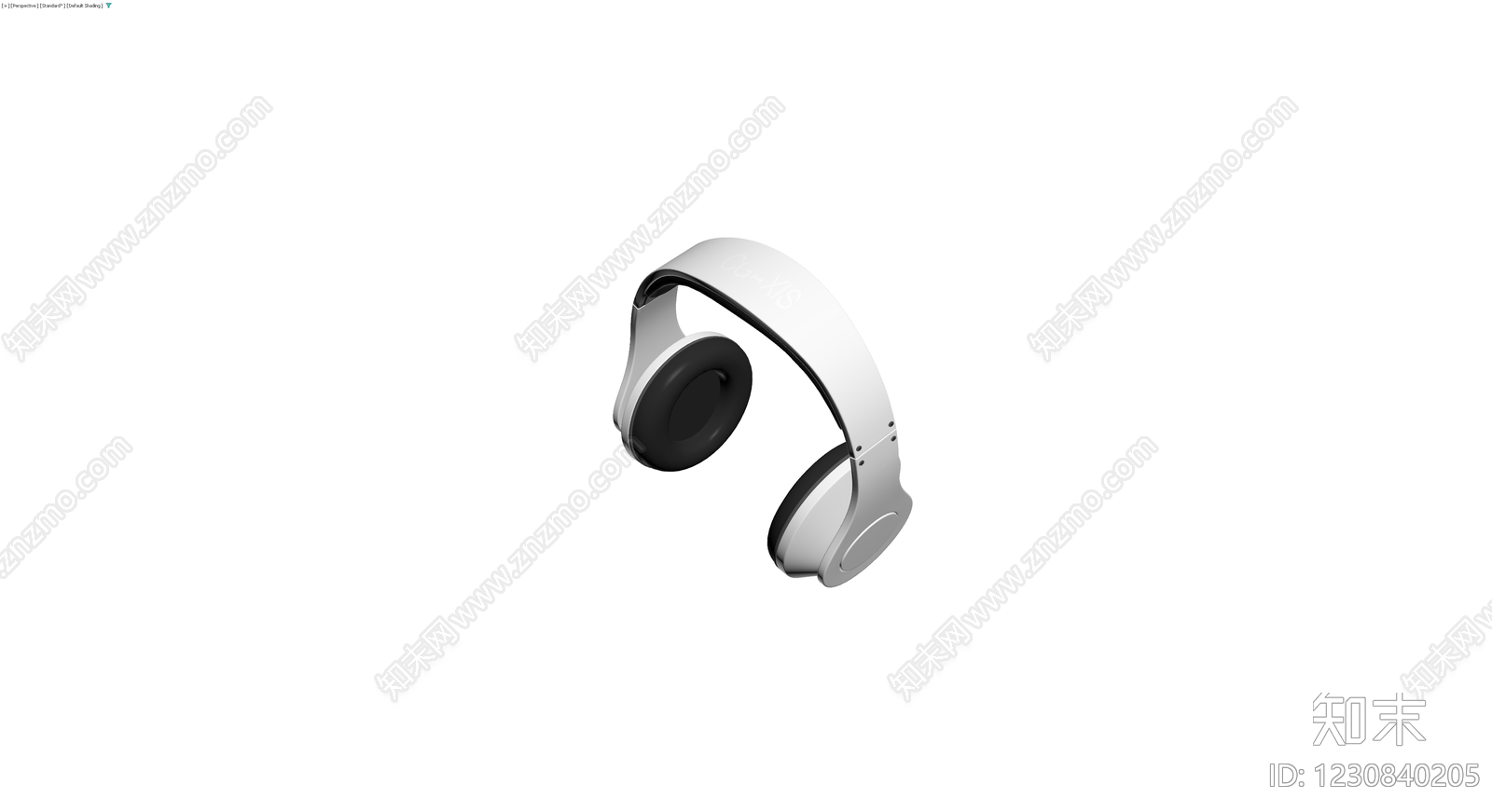白灰配色头戴式耳机3D模型下载【ID:1230840205】