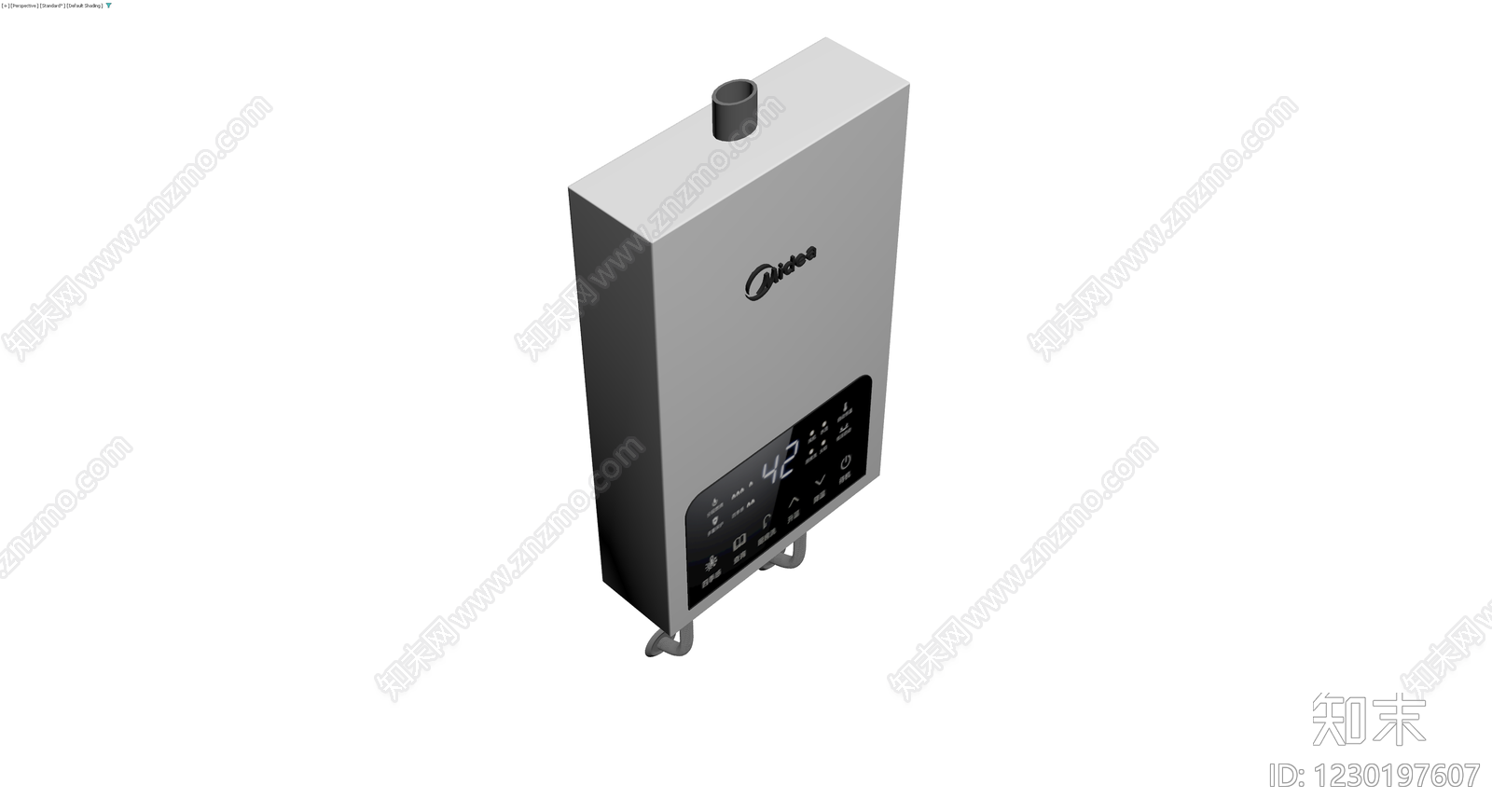 美的燃气热水器灰模3D模型下载【ID:1230197607】