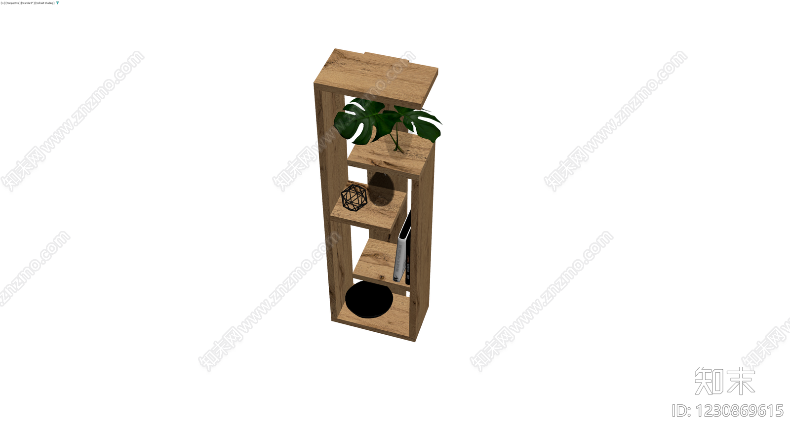 木质置物架组合3D模型下载【ID:1230869615】
