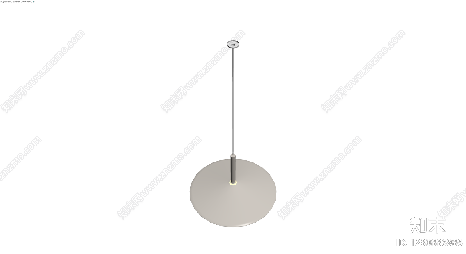 极简灰色吊灯3D模型下载【ID:1230886986】
