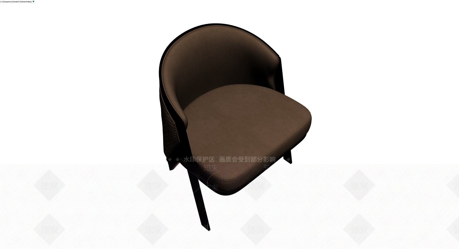 棕色软包扶手椅3D模型下载【ID:1230565928】
