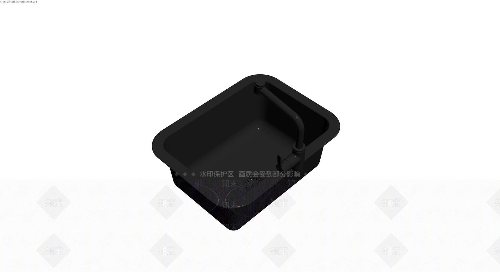 黑色哑光水槽龙头组件3D模型下载【ID:1230176150】
