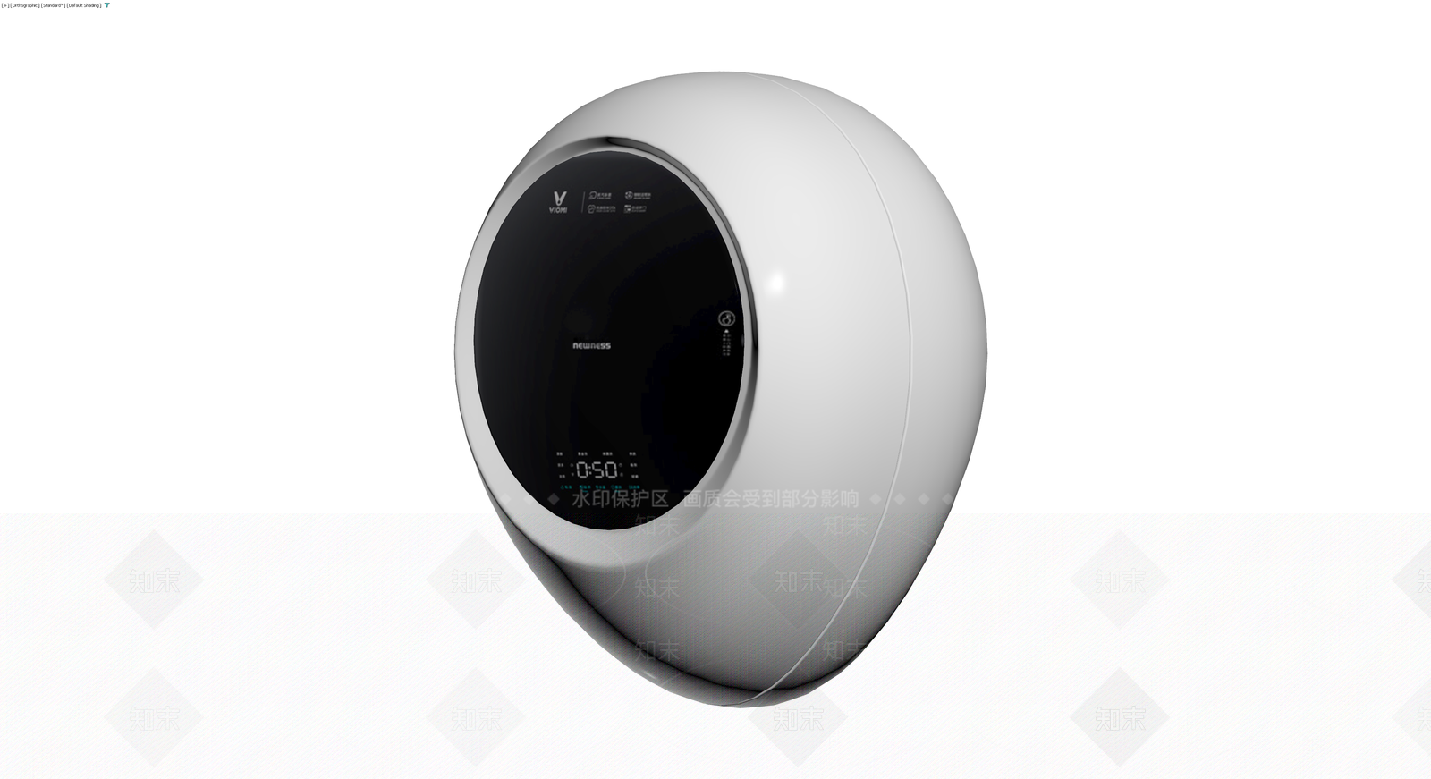 白色球形智能家电3D模型下载【ID:1229963959】