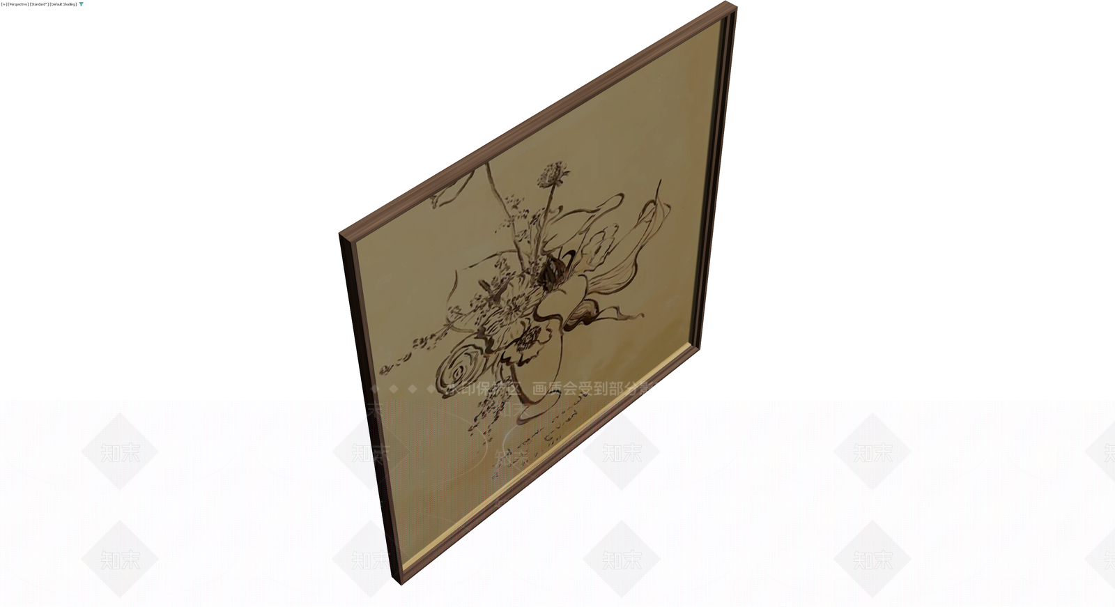 花卉装饰挂画3D模型下载【ID:1229942503】