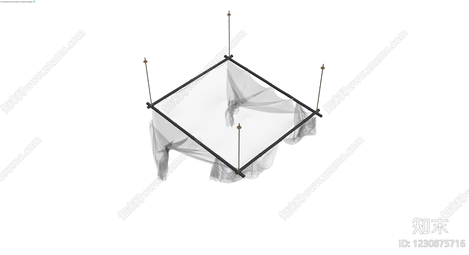 悬挂式布艺软饰装置3D模型下载【ID:1230875716】