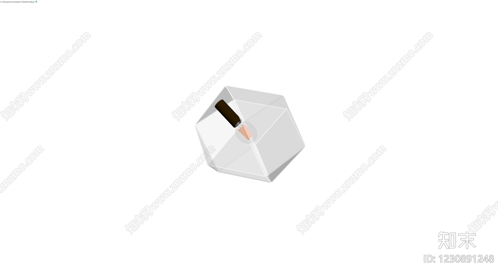 多面体玻璃罩装饰灯3D模型下载【ID:1230891248】