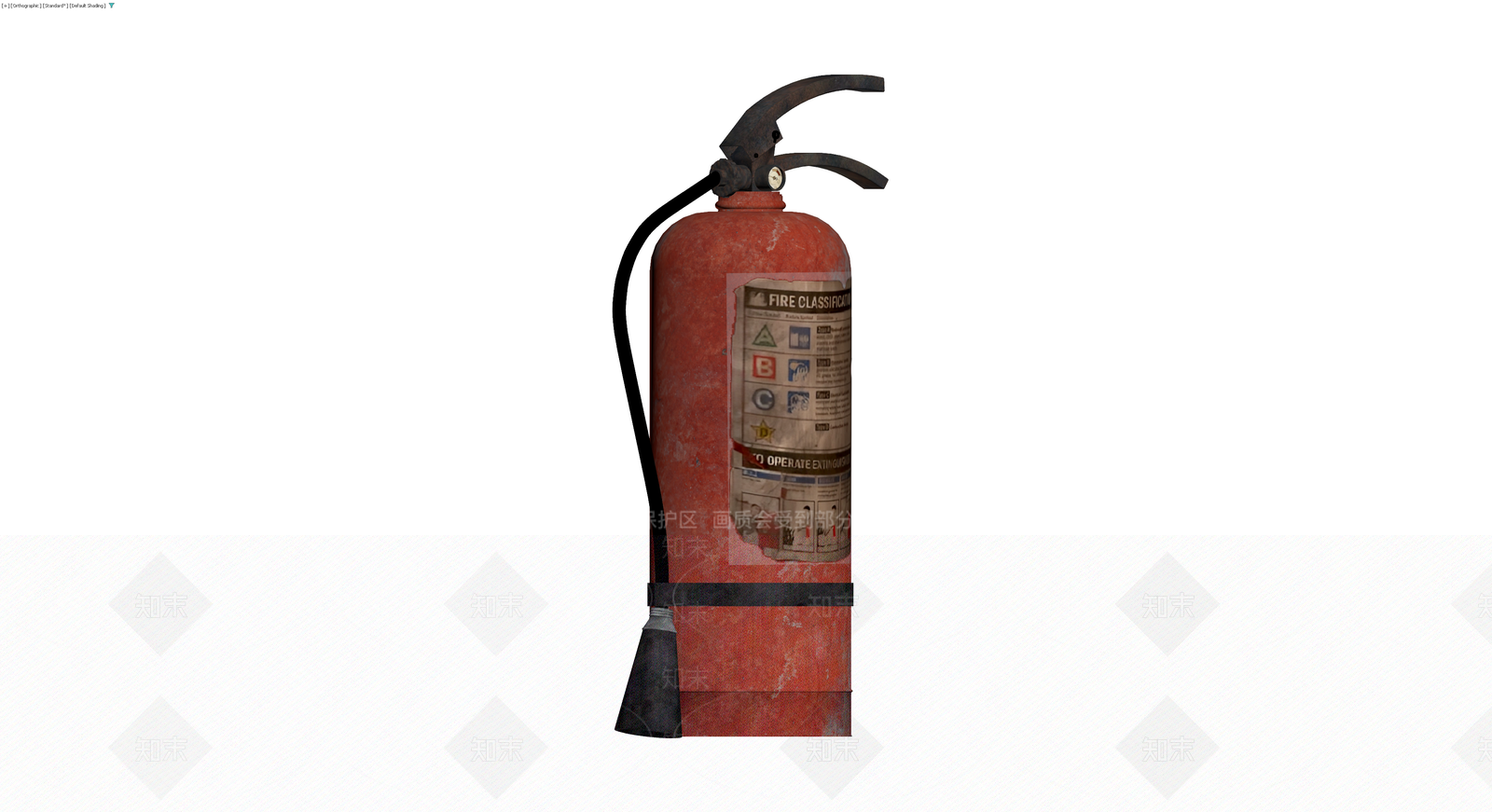 红色旧式灭火器3D模型下载【ID:1229918809】