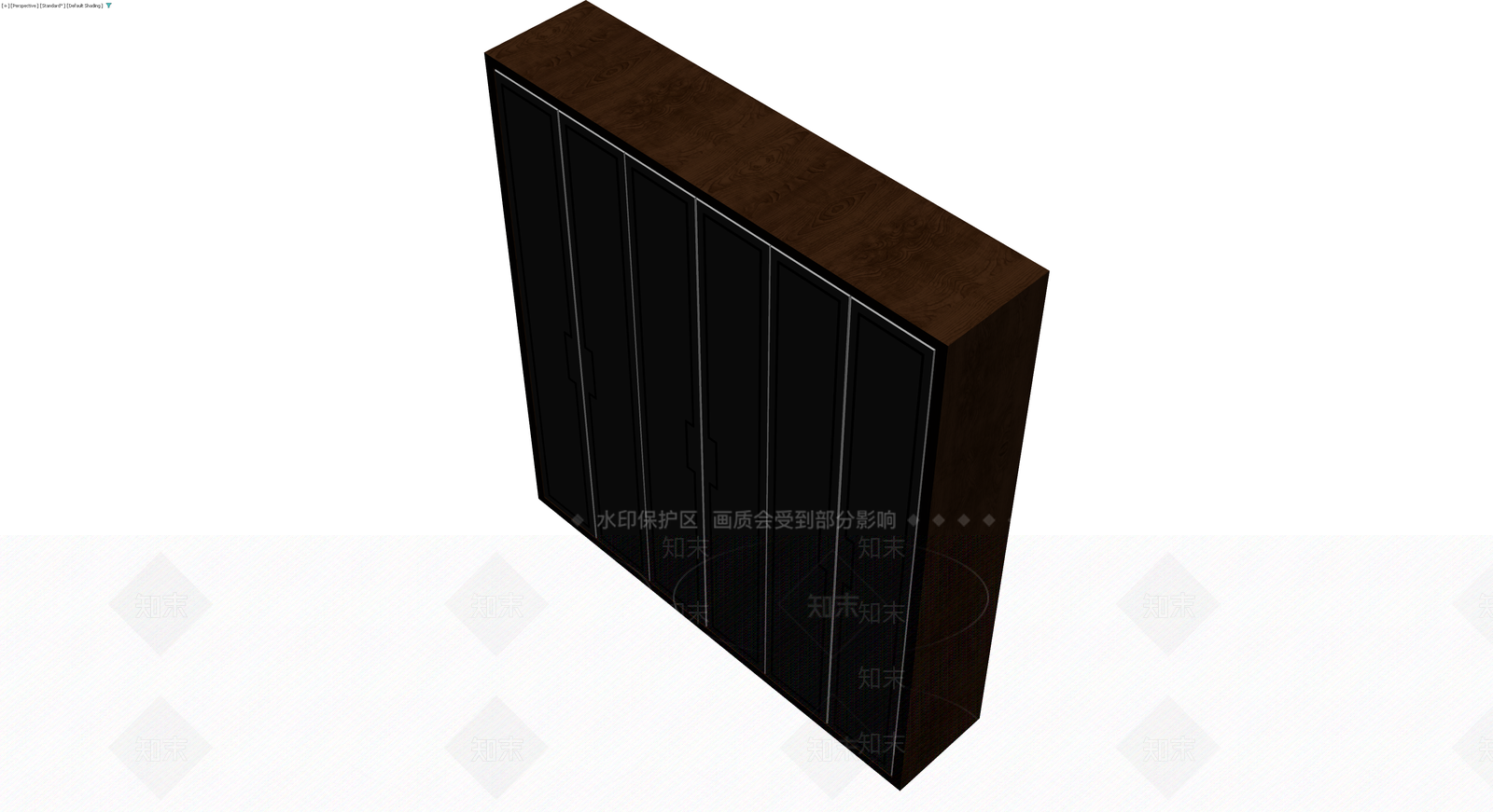六门木质储物柜3D模型下载【ID:1230716266】
