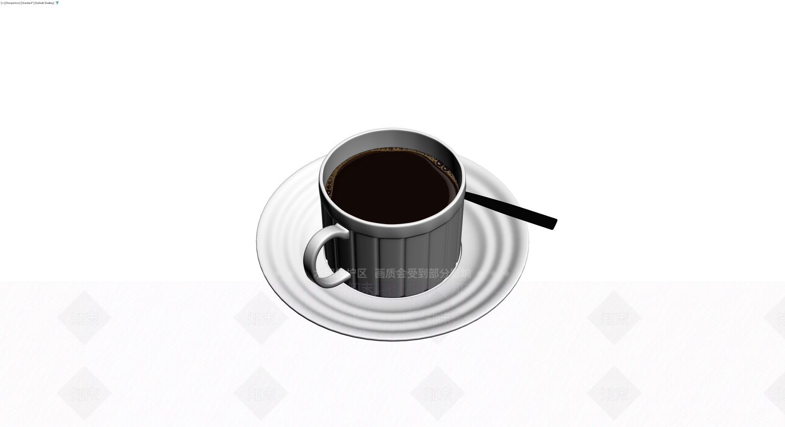 咖啡杯碟勺组合3D模型下载【ID:1230019801】