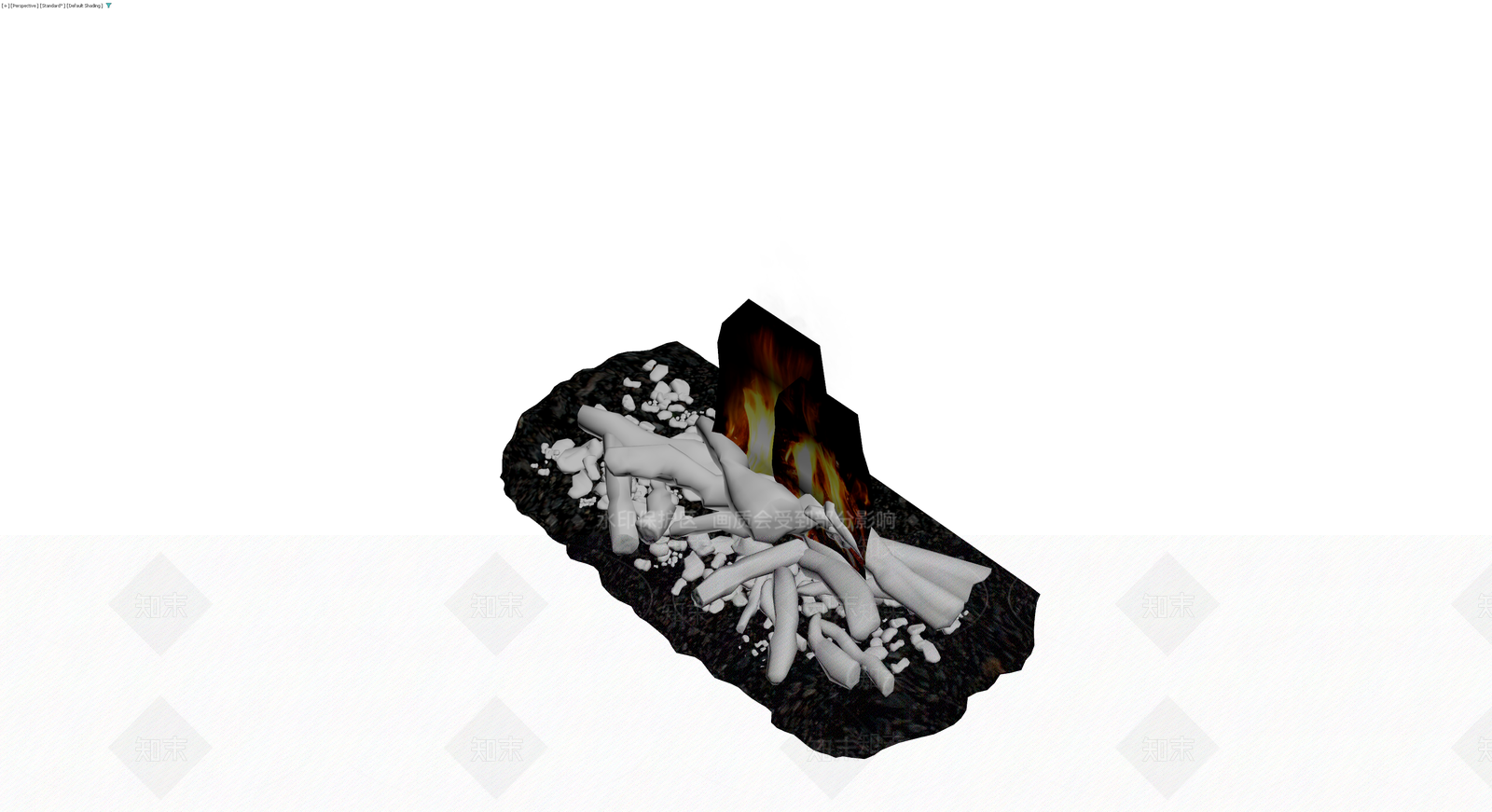 篝火堆景观小品3D模型下载【ID:1230771741】