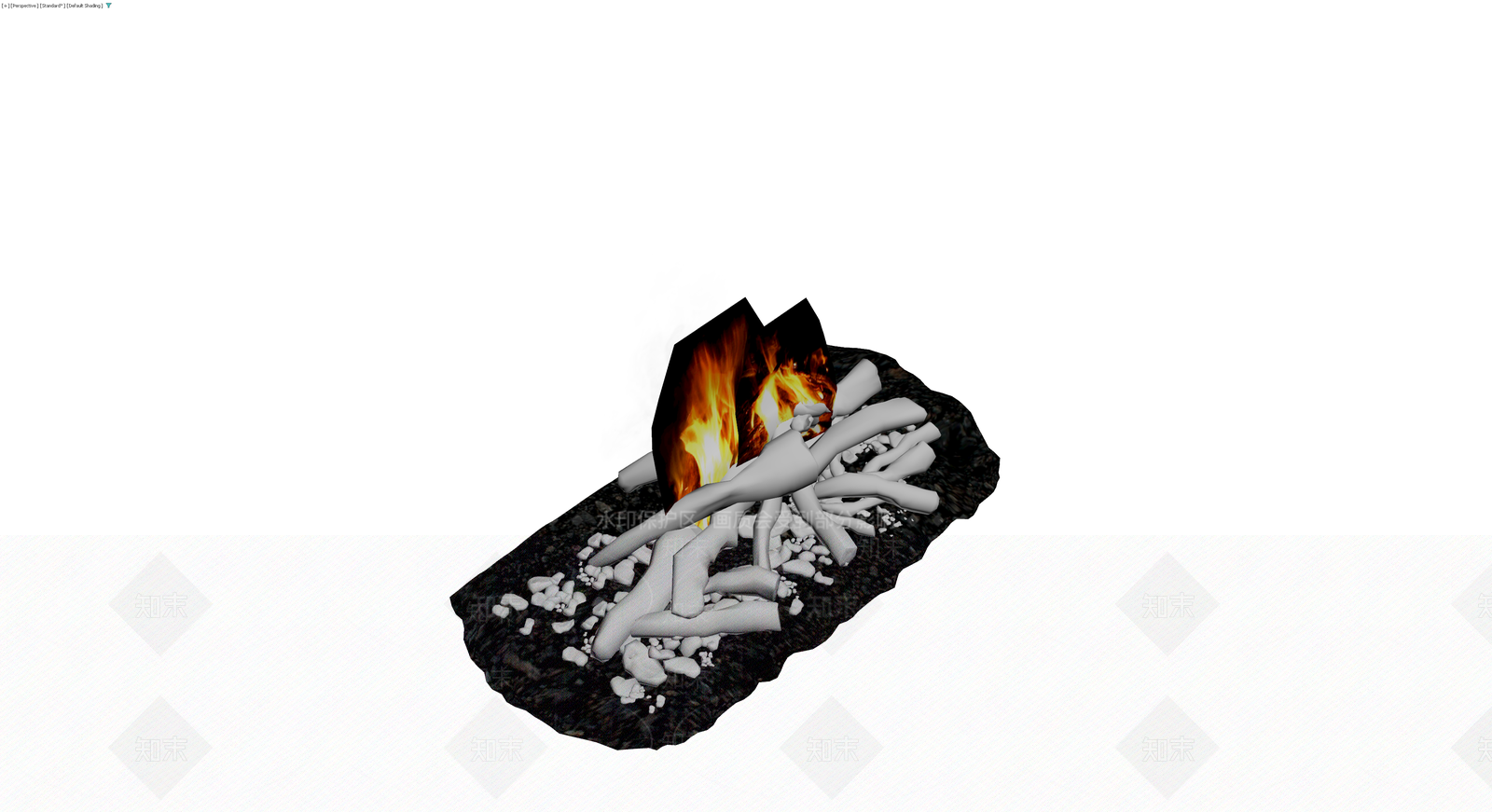篝火堆景观小品3D模型下载【ID:1230771741】