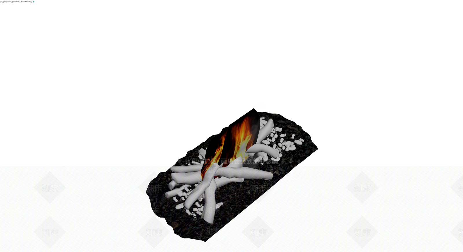 篝火堆景观小品3D模型下载【ID:1230771741】