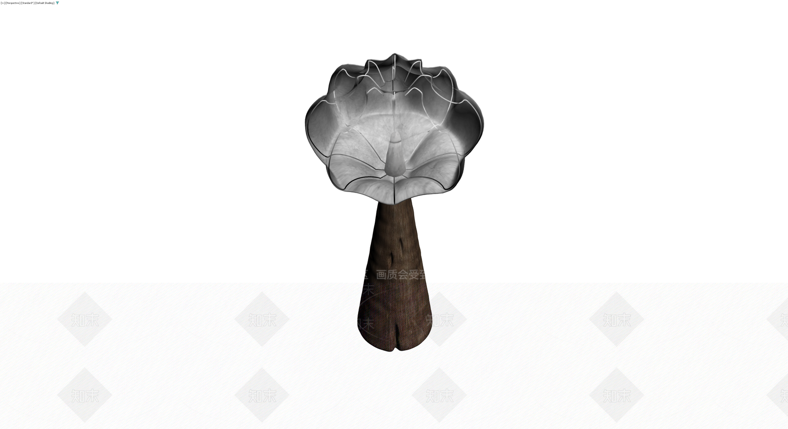 木质底座花卉雕塑3D模型下载【ID:1229884563】